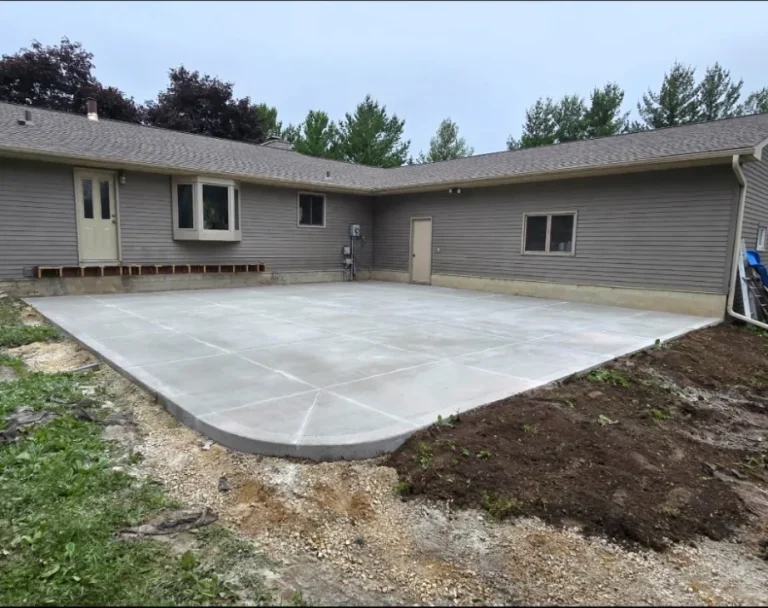 Large back patio at a ranch home in Owatonna, MN