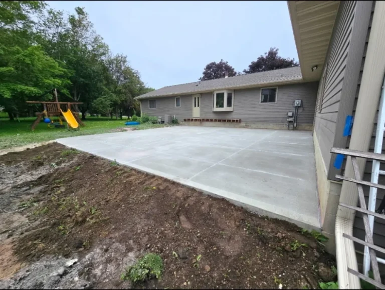 Concrete side-yard patio in Owatonna, MN